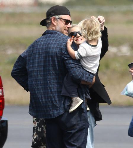 La pareja en 2012 con uno de sus hijos