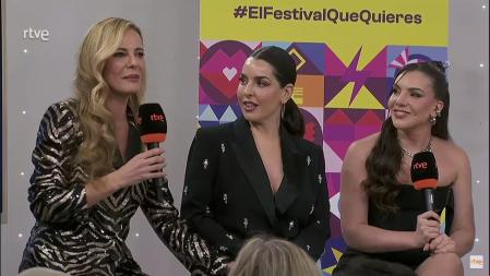 Las tres presentadoras del Benidorm Fest 2025: Paula Vázquez, Ruth Lorenzo e Inés Hernand