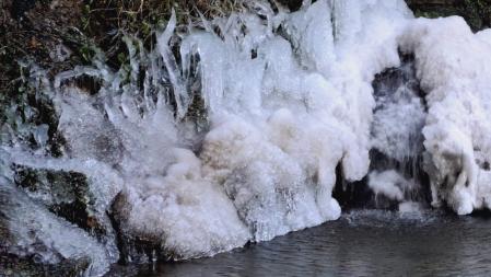 Helada en el Salt del Roure.