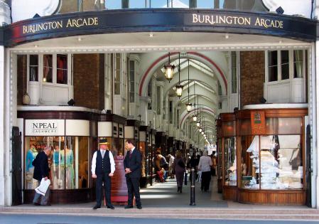 Entrada norte a Burlington Arcade, Londres