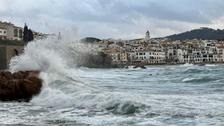 Temporal en Calella de Palafrugell.