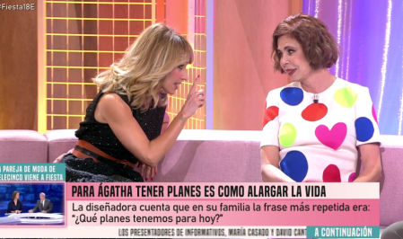 Emma García y Ágatha Ruiz de la Prada en 'Fiesta'