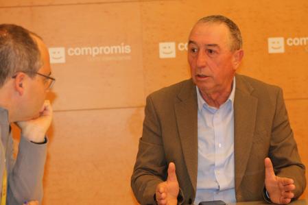 Joan Baldoví durante la entrevista.