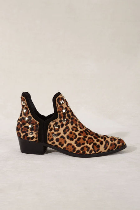 Botines Punky Boots de estampado de leopardo