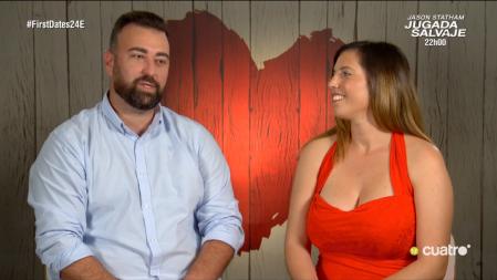 Raquel y Jesús en 'First Dates'