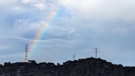 Arco iris en  Sant Fost de Campsentelles.