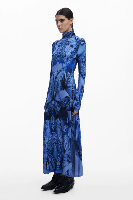 Vestido con estampado de mariposas de Desigual