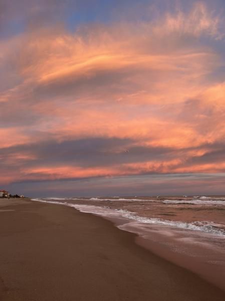 Atardecer en la playa de Gavà.