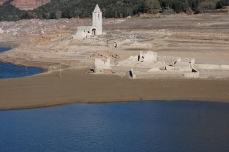 Sequía en el pantano de Sau, al 7% de su capacidad.