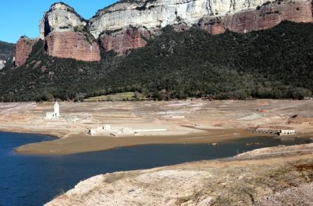 Sequía en el pantano de Sau, al 7% de su capacidad.