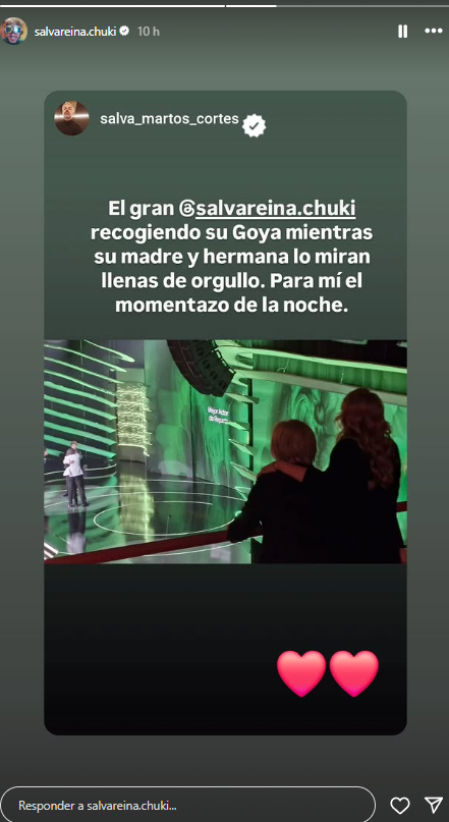 Los familiares de Salva Reina en los Goya 2025
