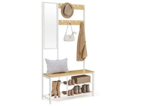 VASAGLE Perchero Mueble Recibidor con Ganchos