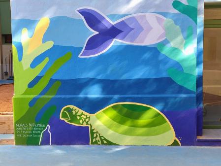 Mural en la Escola Aldana.