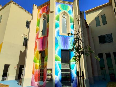 Mural en la Escola Aldana.
