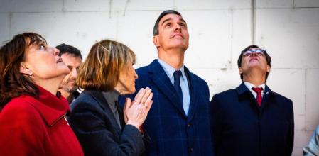 El presidente Pedro Sánchez en una promoción de viviendas en Sant Boi de Llobregat (Barcelona) (Andrea Martinez Pastor)