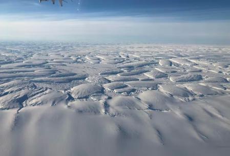 Vista aérea de la plataforma de hielo Thwaites