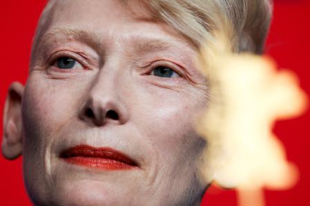 Tilda Swinton durante la rueda de prensa