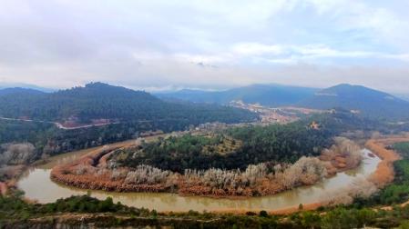 Panorámica del meandro del Llobregat.