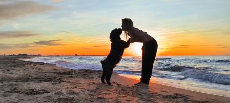 Amanecer en la playa de Calafell.