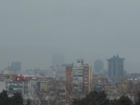 Mañana de niebla en Madrid.