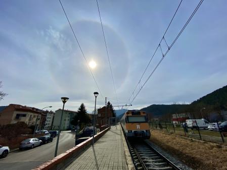 Gigantesco halo solar en Campdevànol.
