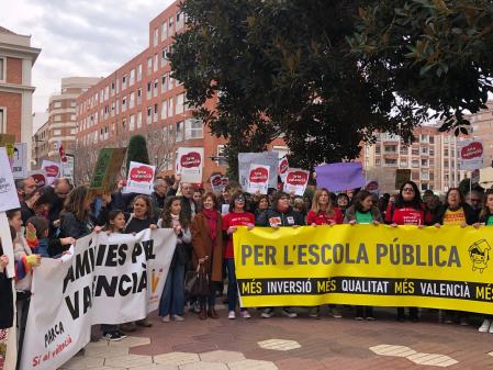La protesta de Castellón de la Plana se ha celebrado el domingo por la mañana.