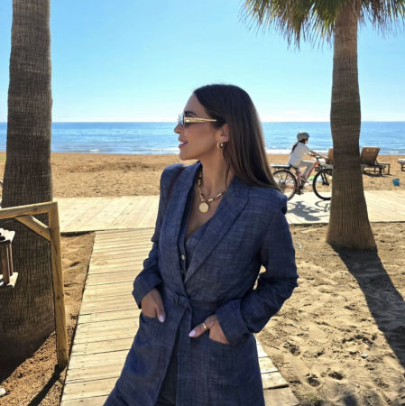 Paula Echevarría con el traje de su colección para Primark