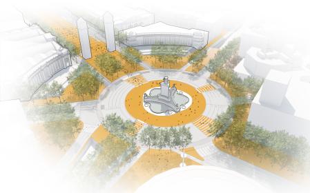 Este es el primer dibujo de la nueva plaza Espanya