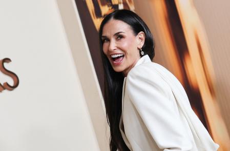 Demi Moore a su llegada al almuerzo de nominados al Oscar el pasado martes