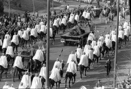 Traslado de los restos mortales de Franco desde el Palacio Real al Valle de los Caidos