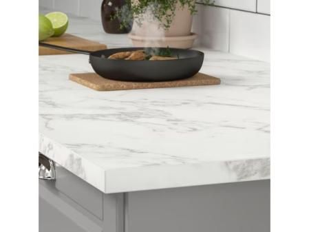 Encimera EKBACKEN blanco vivo efecto mármol/laminado de Ikea