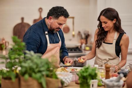With Love, Meghan. (L to R) Ramon Velazquez, Meghan, Duchess of Sussex in episode 106 of With Love, Meghan. Cr. Jenna Peffley/Netflix © 2025
