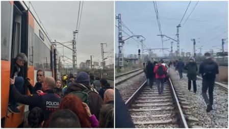 Imágenes de la enésima jornada de averías en la R2 sur tomadas por usuarios de Rodalies