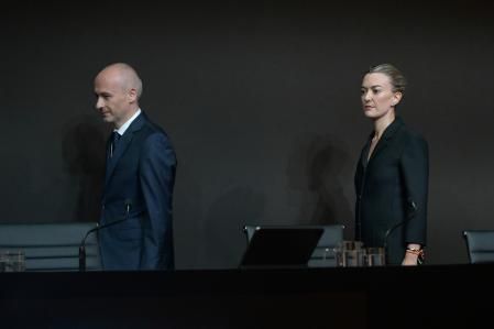 La presidenta de Inditex, Marta Ortega, y el consejero delegado de Inditex, Óscar García Maceiras.