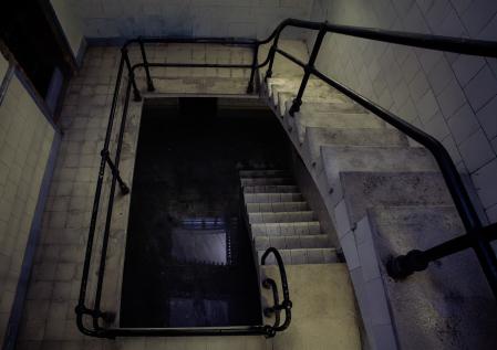 Escaleras de la Casa de l’Aigua de Barcelona.