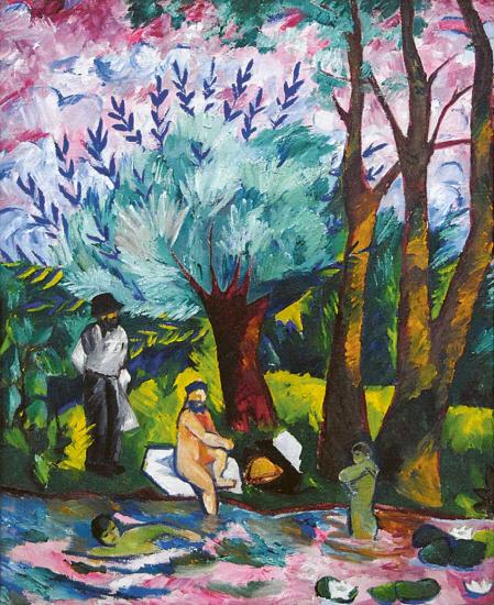 'Baños', c. 1910, obra de Natalia Goncharova.