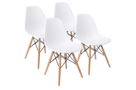 Pack de 4 sillas Dinamarca - Estilo nórdico - Patas de Madera - Varios colores.