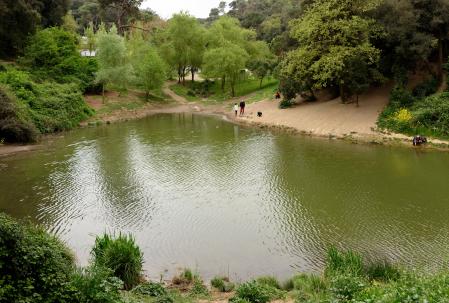 Nivel del pantano de Vallvidrera el 22 de abril del 2019.