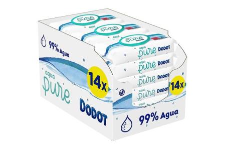 Toallitas Dodot Pure Aqua 99% Agua (14 paquetes x 48)