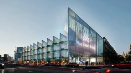 Recreación virtual de la nueva fachada del palacio del Vestido vista desde la Gran Via