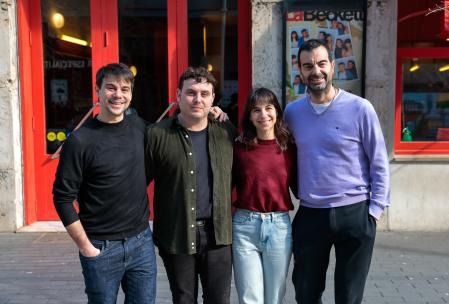 Part de l'equip de 'L3 Fontana', amb Ferran Vilajosana, Artur Busquets, Roser Vilajosana i el productor de Magrana Escena&nbsp;
