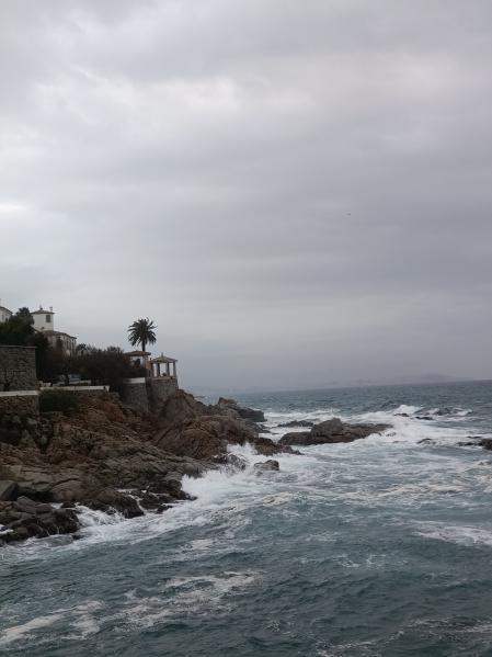 Llevantada en S'Agaró (cala Pedrosa).