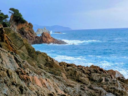 Temporal en la Cala Sant Francesc de Blanes.
