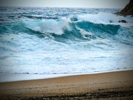 Temporal en la Cala Sant Francesc de Blanes.