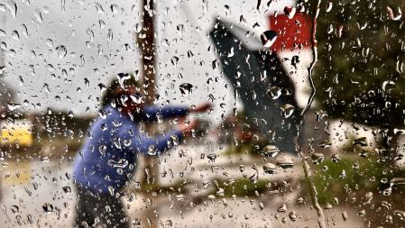 Día de lluvia y viento, en Vilalba Sasserra.