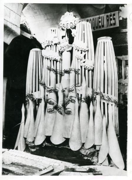 La maqueta elaborada por Gaudí de la fachada de la Gloria 