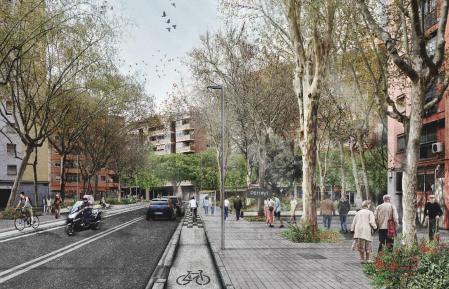 Propuesta para la avenida de Alfons XIII y la antigua carretera nacional .