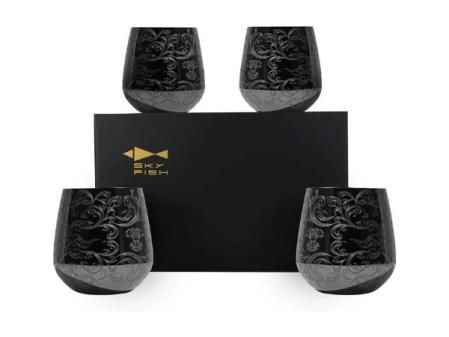 SKY FISH Copas de Vino de Acero Inoxidable