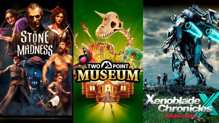 'The stone of madness', 'Two point museum' y 'Xenoblade chronicles X: definitive edition'