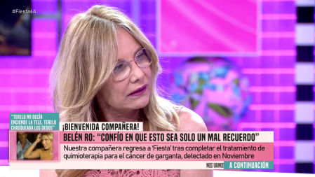 Belén Rodríguez se sincera sobre su cáncer de garganta en su vuelta a la televisión